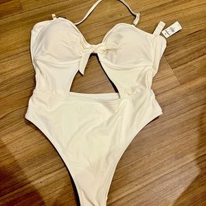 XL White cut out one piece